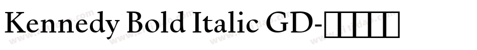 Kennedy Bold Italic GD字体转换